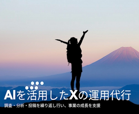 X運用のAIリサーチから投稿代行までします 調査・分析・投稿を繰り返し行うSNS運用 イメージ1