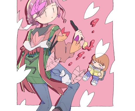 デフォルメ度◎◎ カラフルなイラストお描きします 最短4日！ニーズに合わせてお描きいたします♪ イメージ1