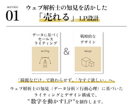 ウェブ解析士が原稿から設計するLPを制作します 売れる原稿と導線を「プロが構築する」LP制作 イメージ2