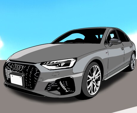 バイク・車のイラストを写真を元にアニメ調に描きます 写真を元に、ポップな配色でイラストを描いていきます。 イメージ2