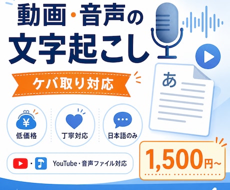 75円/分～　動画・音声の文字起こし承ります 面倒な文字起こし、丁寧にお手伝いします イメージ1