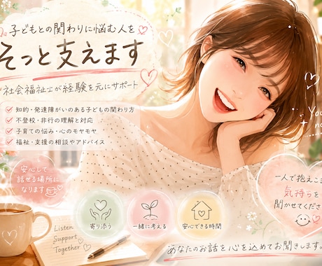 子どもとの関わりに悩む人を支えます 社会福祉士が障がい児入所施設での経験を元にサポート イメージ1