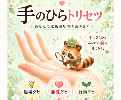 手のひらから思考・恋愛・行動の癖を読みます あなたの本音と行動パターンを読み解きます イメージ1