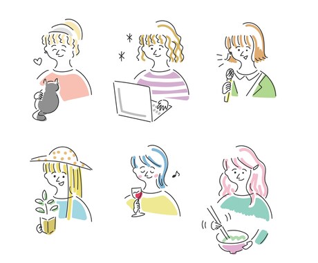ゆるくておしゃれな親しみやすい商用イラスト作ります テイストはさまざま対応◎ポートフォリオご参照◎ イメージ2