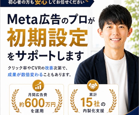 Meta広告のプロが成果に繋げる初期設定を行います イメージ1