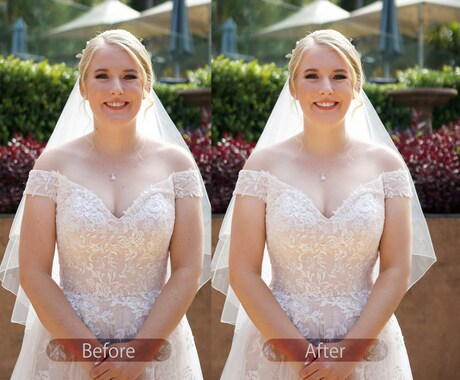 写真データの加工2枚します 写真データ人物加工修整2カットパック イメージ1