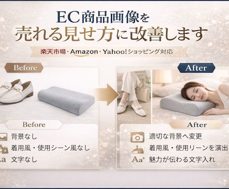 楽天Amazon向け商品画像改善します 商品ごとに最適な演出で魅力を伝えます イメージ1