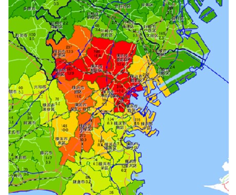 来店者調査や顧客住所を商圏設定（マップ化）します お客様の商圏や調査結果をきれいにわかりやすくマップ化！！ イメージ2