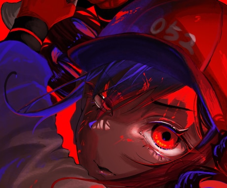 目を引く歌ってみた等のサムネ用イラストを制作します 一目でかっこいい！と思って貰える厚塗りイラストをご提供！ イメージ1