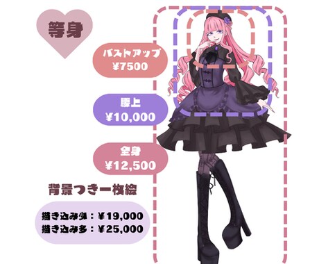 魅力を引き出すキャラクターイラスト描きます 商用利用◎｜ご予算相談◎｜選べる絵柄2種 イメージ2