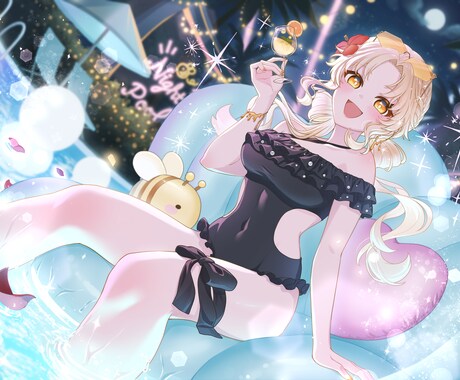 ご希望のイラストなんでも制作します 立ち絵、背景あり、SD、ガチャスプラッシュ風などなんでも！ イメージ1