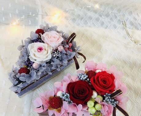 プリザーブドフラワーアレンジメントを作ってます お花のケーキRose✲ショートケーキと同じサイズです✲ イメージ2