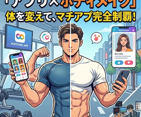マッチングアプリ×ボディメイクを教えます まだ諦めるな。一緒に人生を変えよう。人は変われる。 イメージ1