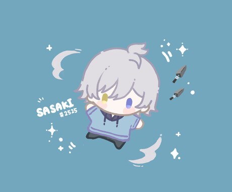手書き風のゆるいミニキャラ描きます デフォルメ強め！SNSアイコンやグッズ、配信活動にもおすすめ イメージ2