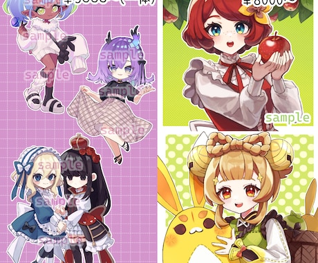 かわいらしく綺麗な厚塗りイラスト描きます sns等で使えるアイコン、キャラクター、立ち絵など描きます イメージ2