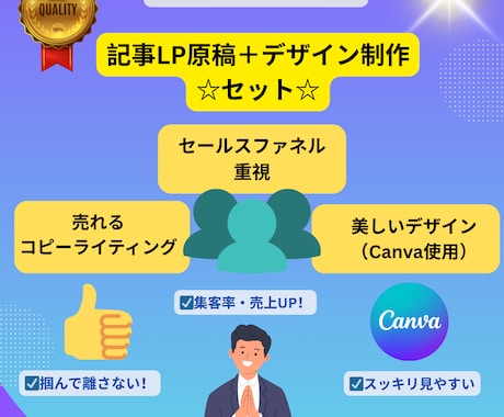 Web広告・心をガッチリ掴む！記事LPを制作します 集客率・売上UPに繋げる！コピーライティング＆記事LP制作 イメージ2