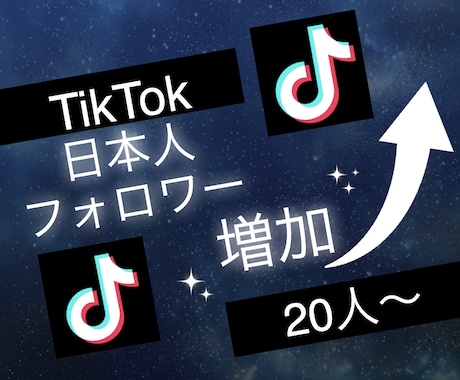 TikTokの日本人フォロワー20人増やします ティックトックで衝撃のコスパで保証付き！ イメージ1