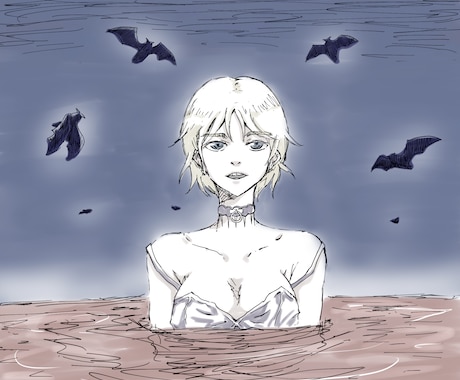 漫画っぽいタッチの線画イラストを作成いたします イメージ1