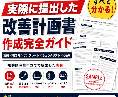 Amazon改善計画書の書き方を教えます 実例・テンプレート・チェックリスト付き イメージ1