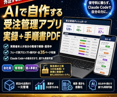 Claude Codeで受注管理アプリ作れます イメージ1