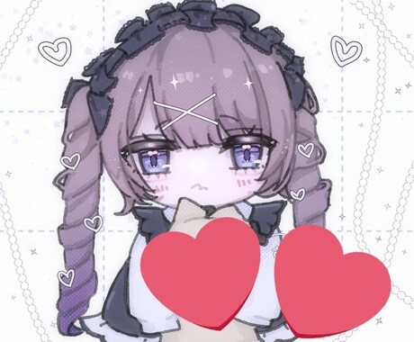 デフォルメキャラ描きます 小さめで可愛くてキラキラした絵を描きます イメージ1