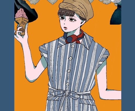 オリジナルイラスト制作承ります イラスト+コラージュでより個性のある作品に！ イメージ1