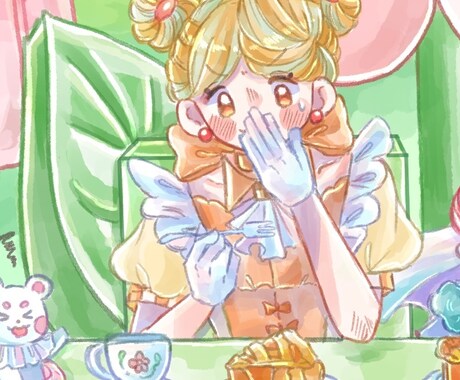 絵本のような可愛いイラストを制作いたします 一枚絵/アイコン/サムネ　暖かい雰囲気が得意です！ イメージ2