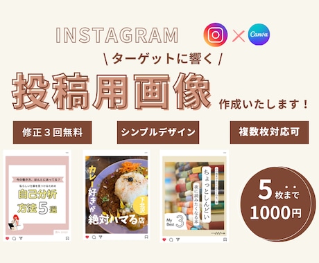 instagramのフィード投稿作成代行いたします イメージ1