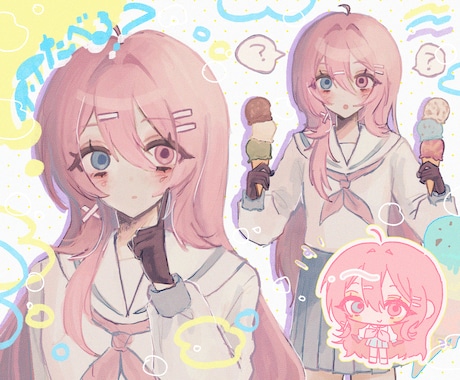 創作キャラクターの魅力を引き出すイラスト描きます イメージ1