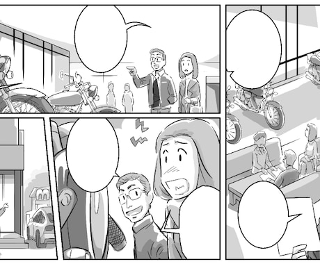 モノクロ（白黒）漫画を描きます 絵柄はご希望のものに、ある程度合わせることも可能です。 イメージ2