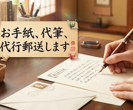 匿名で伝えたい手紙を、代理で代筆、発送します イメージ1