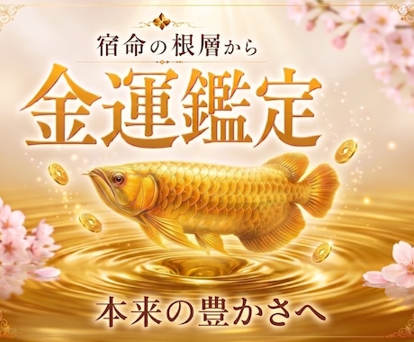 眠れる金運の流れを開放し、お金の悩みを解決します 止まった金運の流れを根層から整えます イメージ1