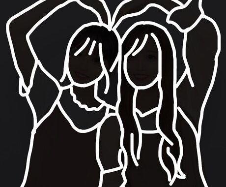 お写真から韓国風イラスト(線画)お描きします アイコンへの使用大歓迎です♡即納品ですのでお気軽に♪ イメージ2