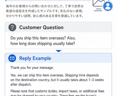 海外向けの商品説明文を自然な英語に整えます 海外向け英文を自然な英語に整えます イメージ2