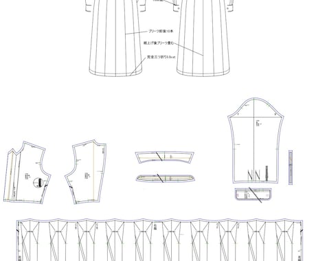 オリジナルのお洋服のパターン製作致します 現役のプロのパタンナーがパターンを製作致します。 イメージ2