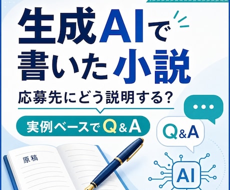 AI小説応募の説明を実例ベースで相談します 生成AIで書いた小説 、応募先にどう説明する？ イメージ1