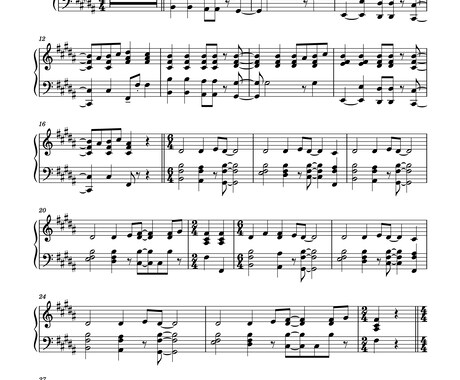 初心者向けピアノ譜・メロディー譜を丁寧に制作します 耳コピ対応/弾きやすい譜面作り/PDF,MIDI納品可 イメージ1