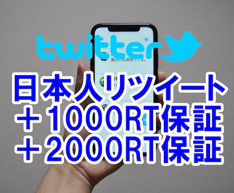 Twitter日本人＋1000以上RT宣伝します アクティブな日本人リツイートを国内プロモーション！いいね数も