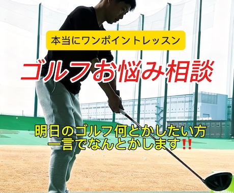 ゴルフワンポイントレッスン教えます あなたが本当に優先すべき必要なワンポイントだけを教えます。 イメージ1
