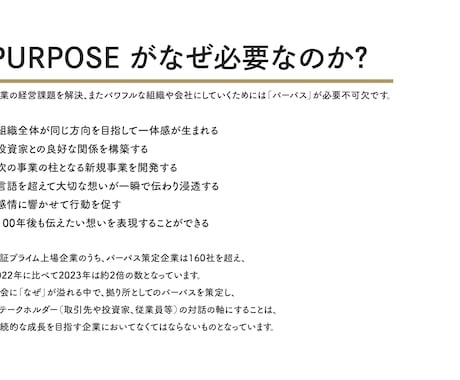 パーパス・ミッション・ビジョン・バリューを作ります 有名企業実績有り・真の魅力を言語化します イメージ2