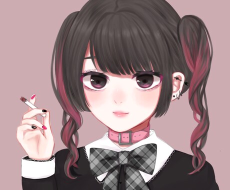 女の子の厚塗りアイコン描きます 地雷系女子、病み可愛い女の子が好きなあなたに イメージ2