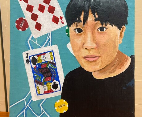 キャンバスにあなたや友人の似顔絵を描きます イメージ1
