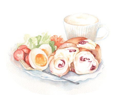 水彩画でケーキや焼き菓子のイラストを描きます 〜丁寧なヒアリング〜　温かく優しいタッチが得意です♪ イメージ2
