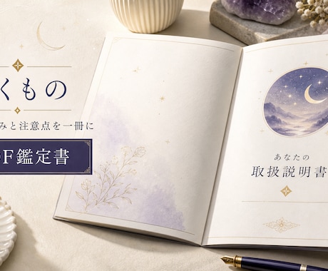 あなたの取扱説明書PDFを大容量で作成します 本質・強み・恋愛・仕事・人間関係を総合鑑定 イメージ2