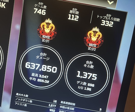 Apexプレデターがランクに同行致します 当サービスはプラチナ帯限定の商品になります。その他は別商品 イメージ2