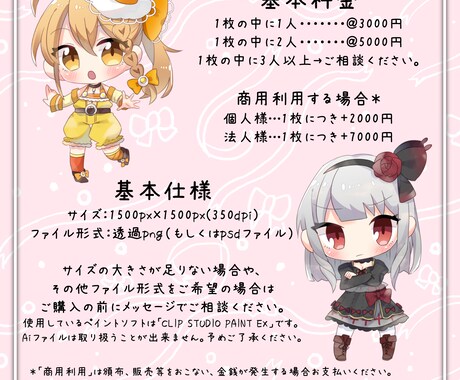 ちびきゃらイラストの制作承ります あなたのキャラクターをグッズにしてみませんか？ イメージ2
