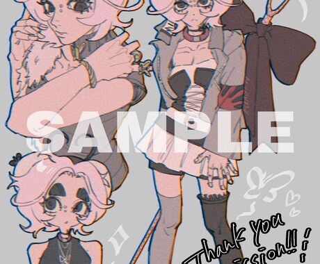 あなたのｵﾘｼﾞﾅﾙｷｬﾗｸﾀｰ描きます あなたのオリキャラを世界で一枚のアートに。 イメージ2