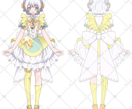 SNS等で使えるイラストを描かせて頂きます 立ち絵や三面図、アイコン用など幅広く対応致します❁⃘*.ﾟ イメージ1