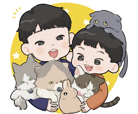 ゆる手描きアイコン描きます 人物はもちろん、ペットもOK！柔らかい雰囲気が得意です イメージ2