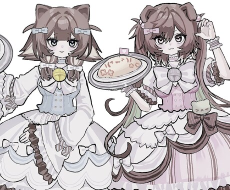 SNS◎商用◎♡キャラ立ち絵風イラストを描きます 格安♡急ぎの方♡可愛らしい絵柄であなた好みのキャラクターを！ イメージ2